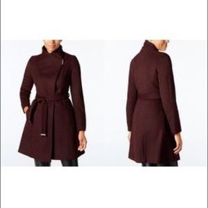 MK trench coat, burgundy